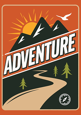 Adventure Mountain Poster