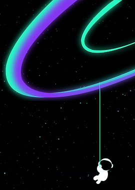 Astronaut Hanging in Space