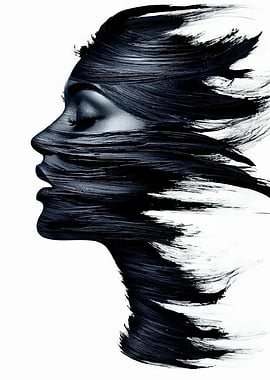 Abstract Woman in Black