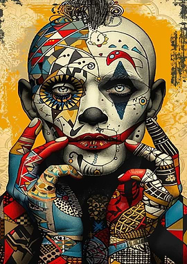 Abstract Clown Portrait