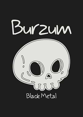 Burzum Black Metal Skull