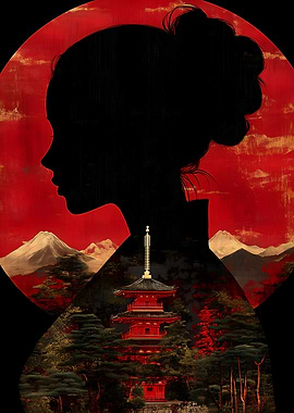 Japanese Woman Silhouette