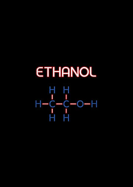 Ethanol Molecular Formula Black
