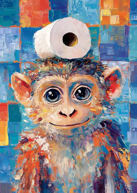 Monkey with Toilet Paper