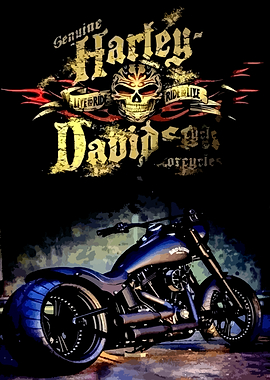 Harley Davidson Motorcycle Art