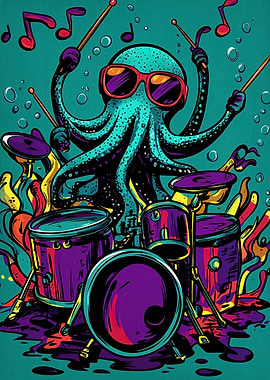 Octopus Drummer