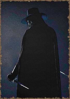 Shadowy Figure with Daggers