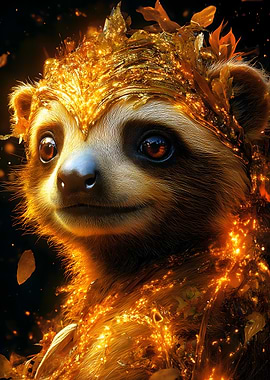 Golden Meerkat Portrait Animal