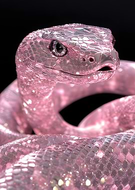 Pink Glitter Snake