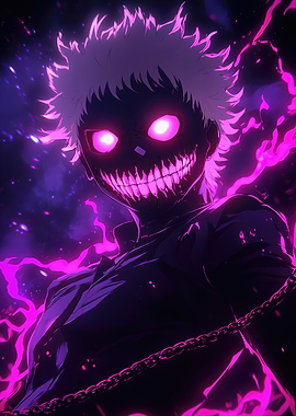 Dark Anime Boy Poster