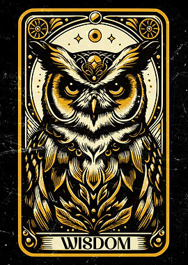 Wisdom Owl Tarot Card