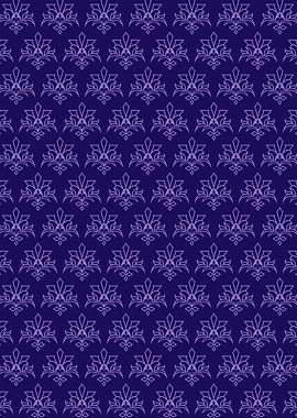 Batik Riau Purple Floral Pattern