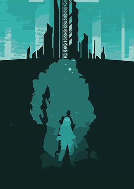 Silhouette of a Giant Robot