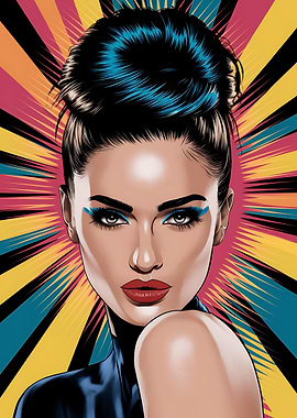 Pop Art Woman Portrait