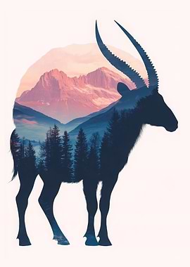 Mountain Goat Silhouette