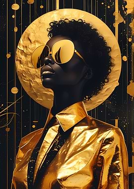 Golden Woman Portrait