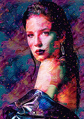celebrity in Colorful Abstract Art