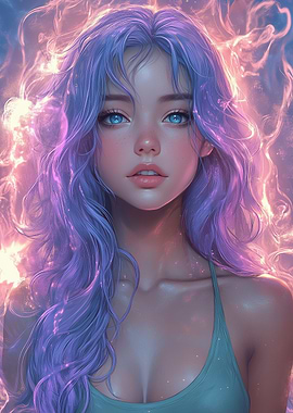 Purple Hair, Blue Eyes