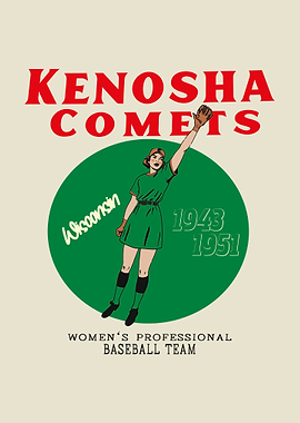 Kenosha Comets Women's Professional Baseball Team 1943