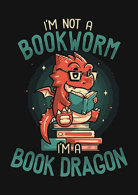 Book Dragon Illustration