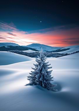 Snowy Mountain Landscape