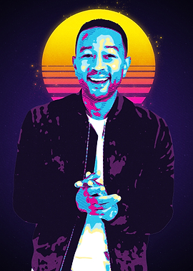 John Legend Retro Art