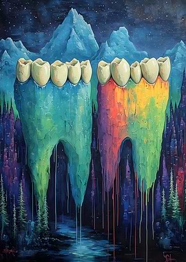 Rainbow Drip Peaks