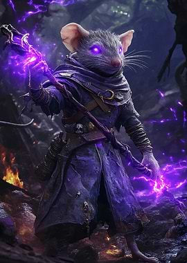 Mouse Wizard with Staff