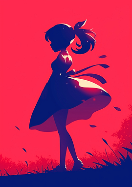 Anime Girl Silhouette