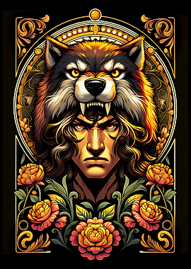 Wolf Warrior Art Deco