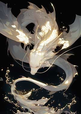 White Dragon in Water