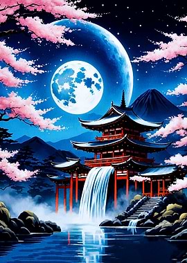 Japanese Moonlit Night