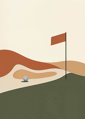 Golf Course Minimalist Art