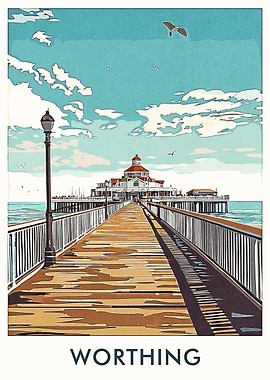 Worthing Pier Illustration