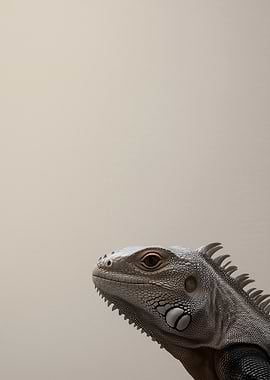 White Iguana Portrait