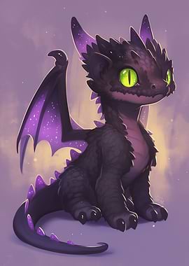 Cute Purple Dragon