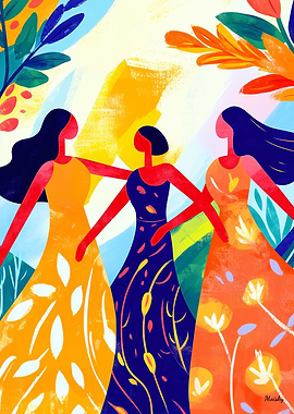 Vivid Fauvist Vision of The Three Graces