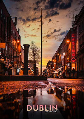 Dublin Ireland at Sunset