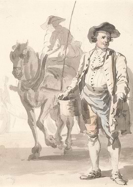 Man with Horse and Bucket