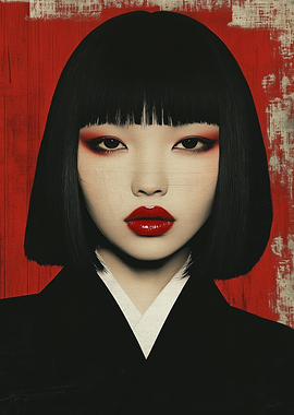Japanese Woman in Red