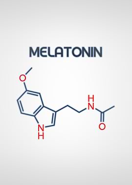 Melatonin Molecular Structure White