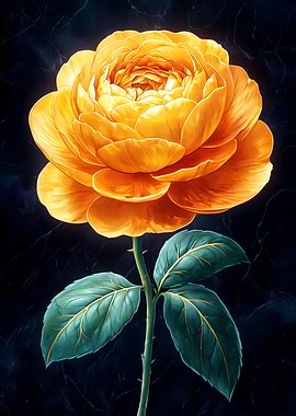 Golden Rose Japanese Landscape