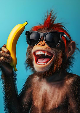 Banana Call – Fun Monkey Artwork