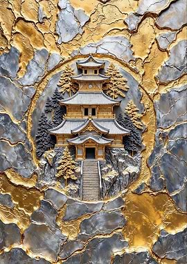 Golden Pagoda Relief