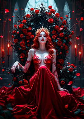 Red Queen on Throne