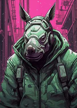 Cyberpunk Rhino
