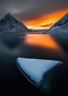 Snowy Mountain Sunset