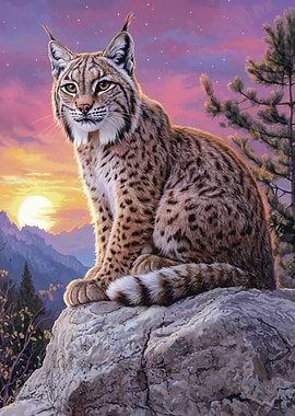 Lynx at Sunset