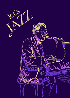 Jazz Pianist Illustration