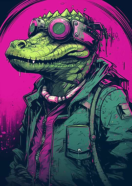 Cyberpunk Alligator